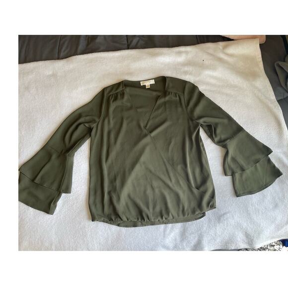 Michael Kors Olive Green Blouse - Picture 8 of 10
